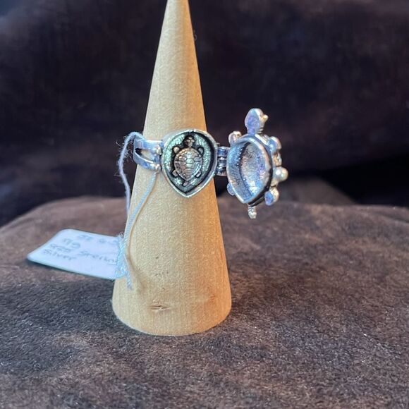 New 925 Sterling Silver Turtle Poison Ring - Picture 5 of 13